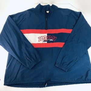 Vintage Tommy Sports Quarter Zip Jacket, XL?, Blue, Tommy Hilfiger, Embroidered